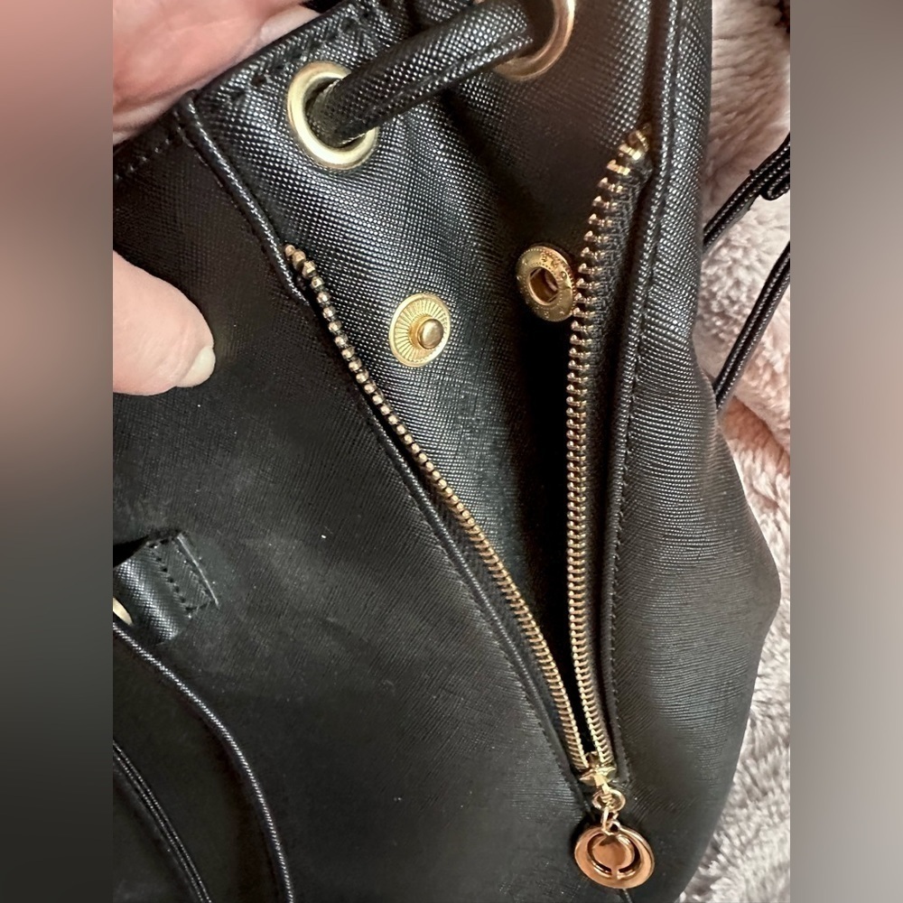 Faux Leather Backpack School Bag Student Backpack Women Travel bag Black Mini - Picture 10 of 16